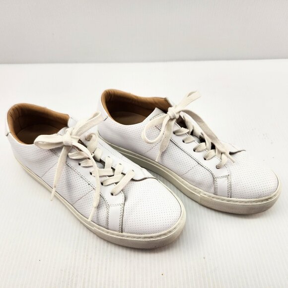 The Greats Brooklyn "Royals" Perforated White Leather Sneakers 8.5 Eur 38.5 - Picture 3 of 11